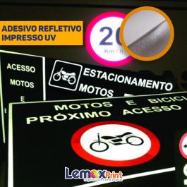 ADESIVO REFLETIVO IMPRESSO UV ADESIVO REFLETIVO IMPRESSO UV  4X0 CORES   